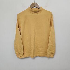 SPECULATION Women's Yellow Long Sleeve High Neck Stretch Shirt Size L